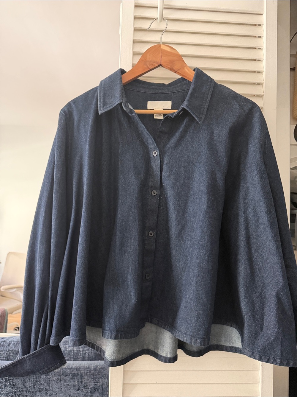 COS Navy Denim Shirt Jacket